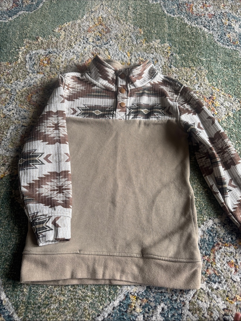 DEPARTWEST QUARTER SNAP BOYS HOODED SWEATSHIRT IN SZ XS (6)…GOOD PREOWNED